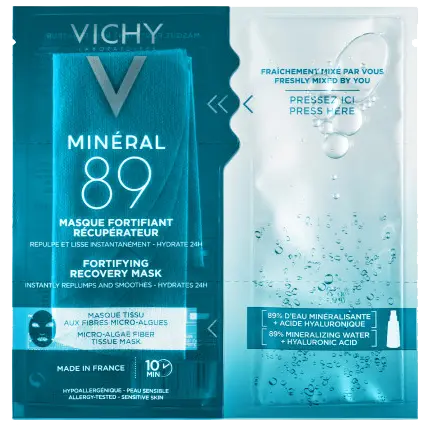 Vichy Mineral 89 регенерирующая и укрепляющая тканевая маска для лица, 29 г
Vichy Mineral 89 регенерирующая и укрепляющая тканевая маска для лица, 29 г
