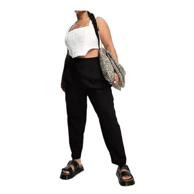 Элегантные зауженные брюки Asos Design Curve, черный
Элегантные зауженные брюки Asos Design Curve, черный