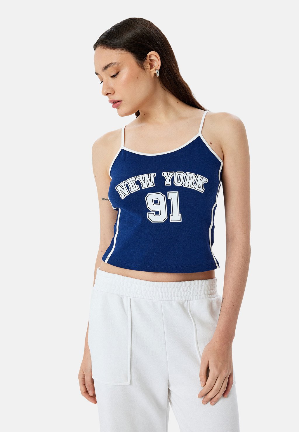 Топ CROP Koton, темно-синий
Топ CROP Koton, темно-синий