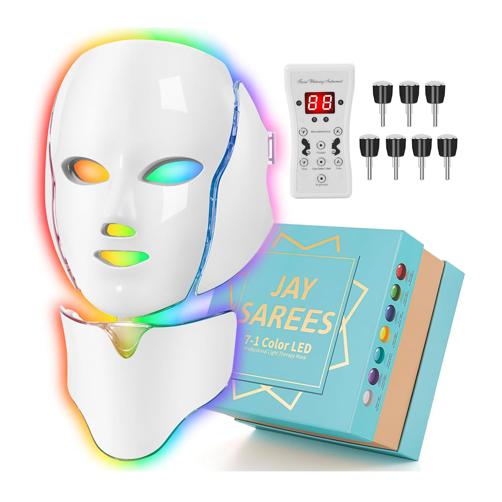 Светодиодная LED маска для лица и шеи JAY SAREES, 7 режимов подсветки, белый
Светодиодная LED маска для лица и шеи JAY SAREES, 7 режимов подсветки, белый