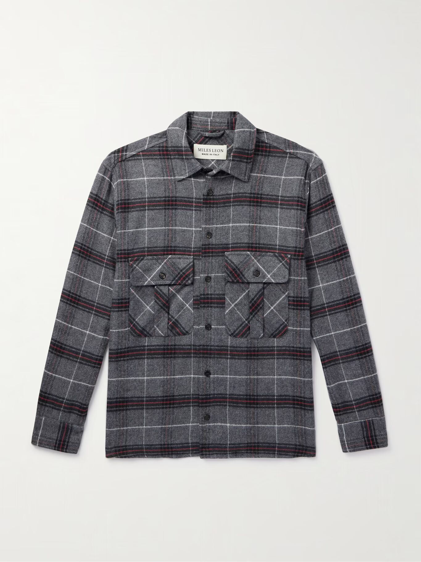 Рубашка из хлопчатобумажной фланели с узором «в елочку» в полевую клетку MILES LEON, серый
Рубашка из хлопчатобумажной фланели с узором «в елочку» в полевую клетку MILES LEON, серый