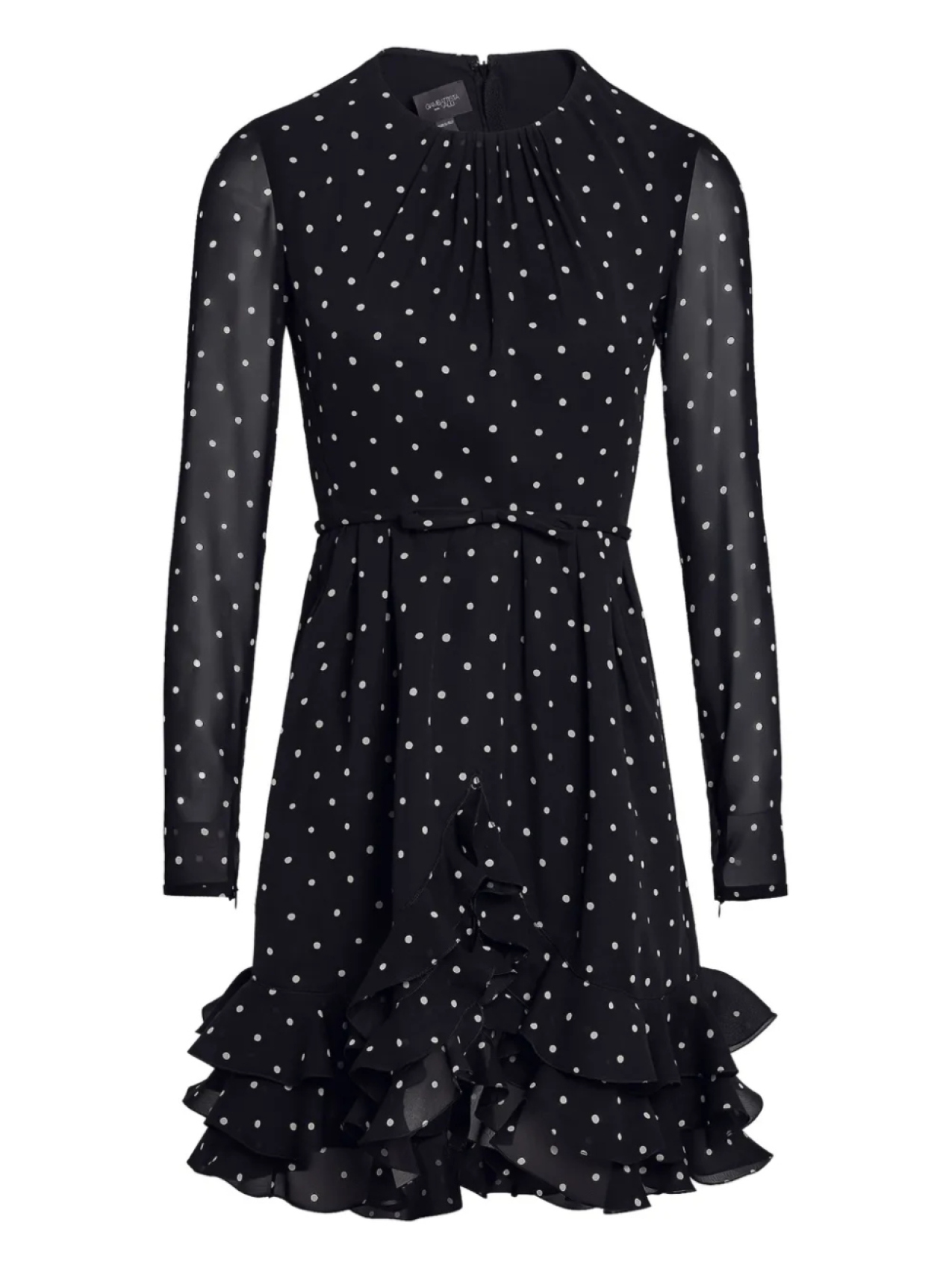 Платье Giambattista Valli с оборками в горошек, черный
Платье Giambattista Valli с оборками в горошек, черный