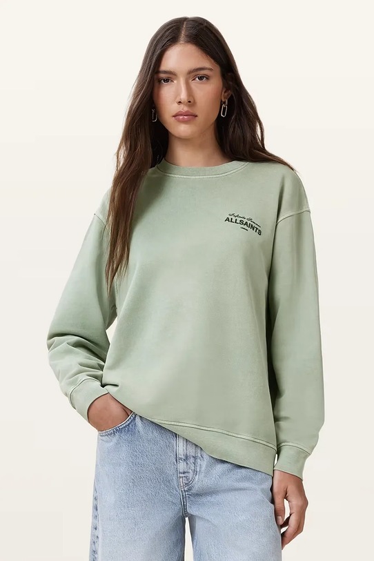 Хлопковая толстовка SOLEIL Allsaints, зеленый
Хлопковая толстовка SOLEIL Allsaints, зеленый