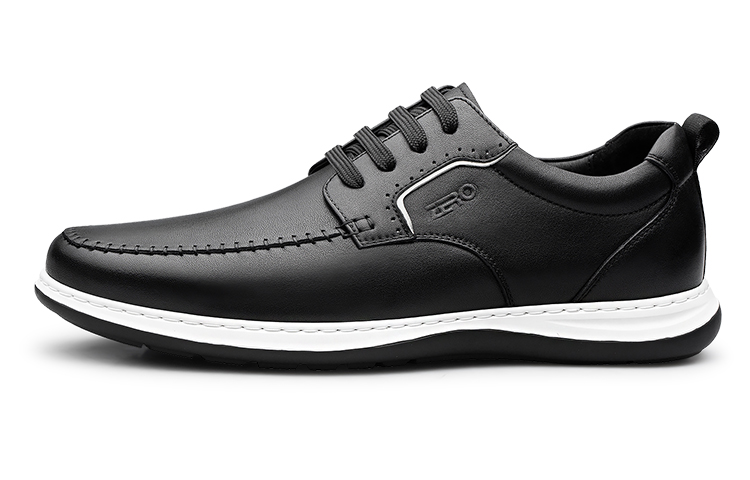 Повседневные кожаные туфли мужские низкие черные/коричневые ZRO 
Повседневные кожаные туфли мужские низкие черные/коричневые ZRO