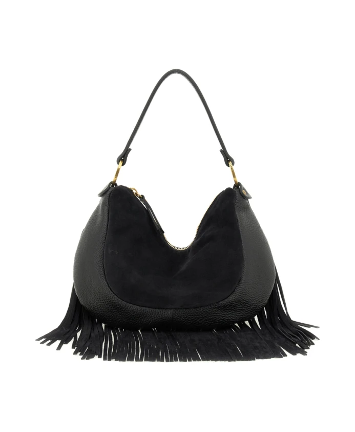 Кожаная сумка через плечо с бахромой Gabs, черный
Кожаная сумка через плечо с бахромой Gabs, черный