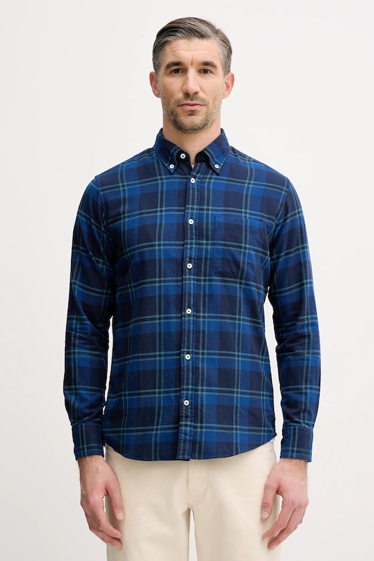 Хлопковая рубашка United Colors of Benetton, темно-синий
Хлопковая рубашка United Colors of Benetton, темно-синий