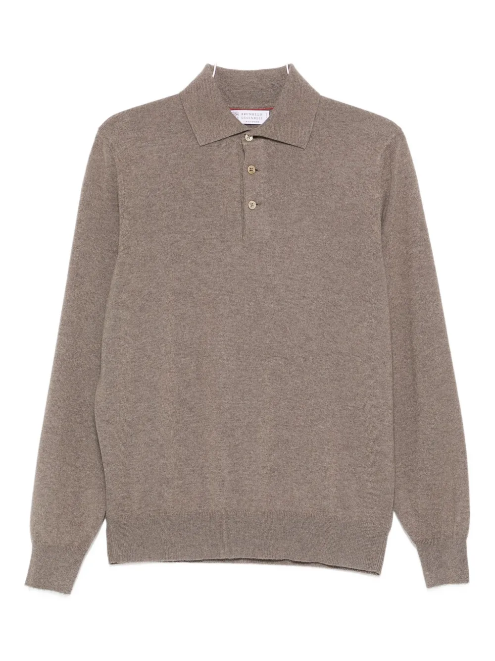 Кашемировый свитер с воротником-поло Brunello Cucinelli, коричневый
Кашемировый свитер с воротником-поло Brunello Cucinelli, коричневый
