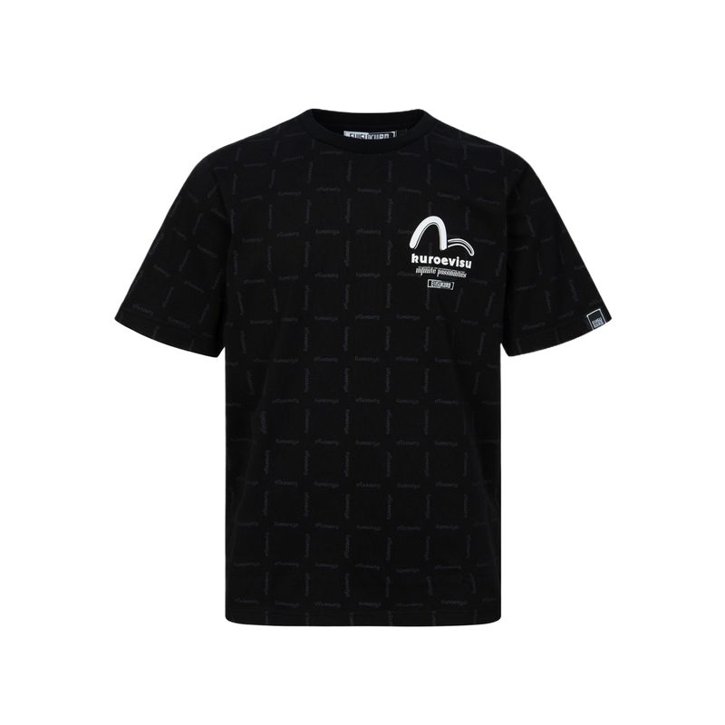 Футболка мужская черная с принтом по всей поверхности EVISU
Футболка мужская черная с принтом по всей поверхности EVISU