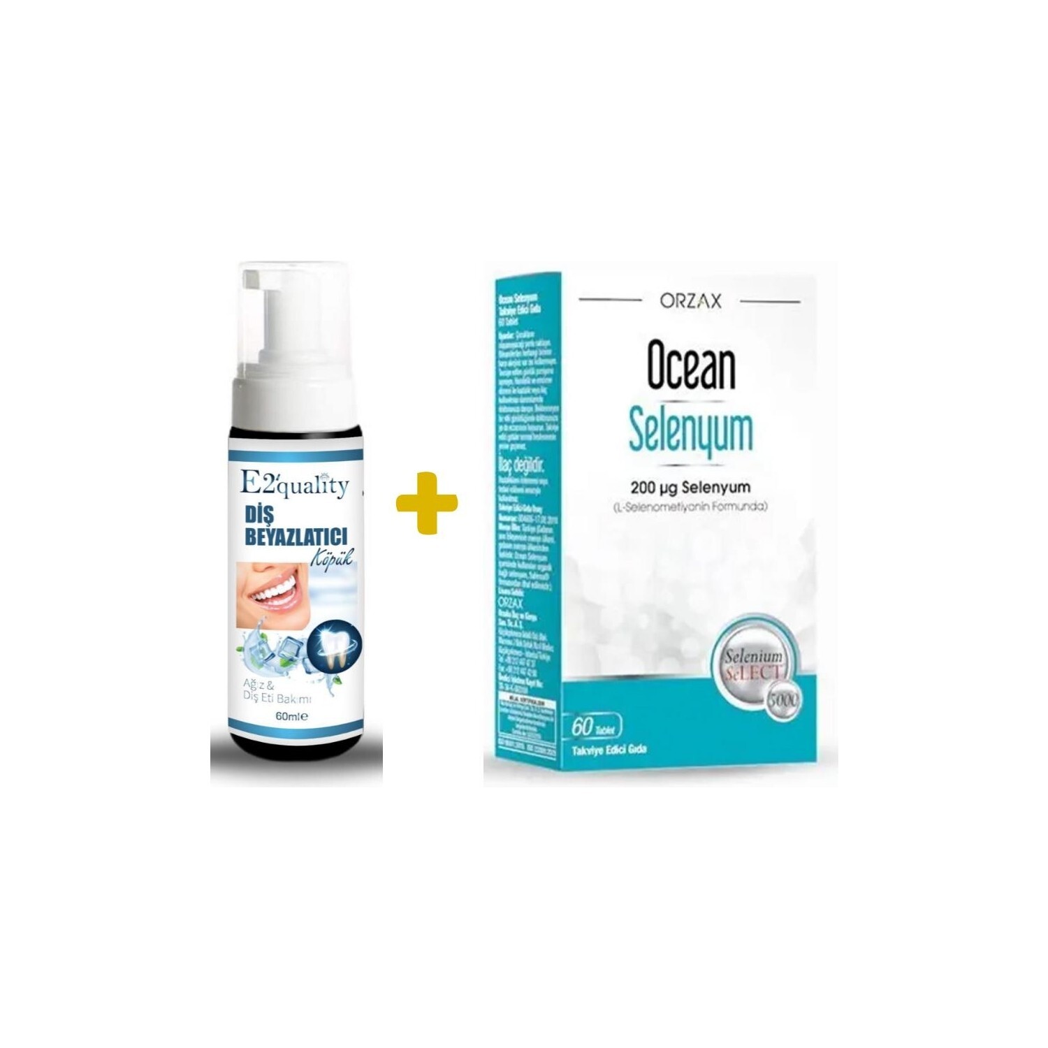 Отбеливающая пена для зубов Orzax E2' Quality + Добавка Orzax Ocean Selenium Supplement, 60 таблеток
Отбеливающая пена для зубов Orzax E2' Quality + Добавка Orzax Ocean Selenium Supplement, 60 таблеток