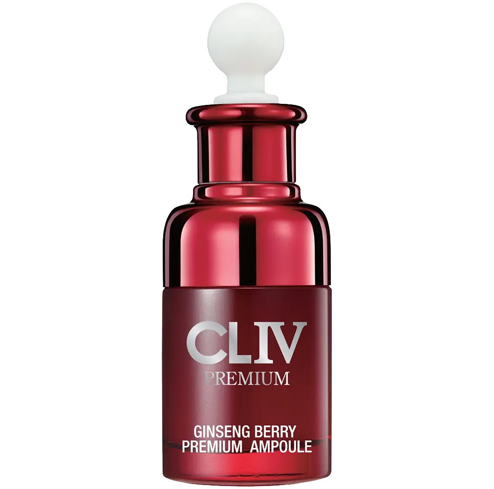 Cliv Premium энергетическая и эластичная ампула для лица с ягодами женьшеня, 30 мл