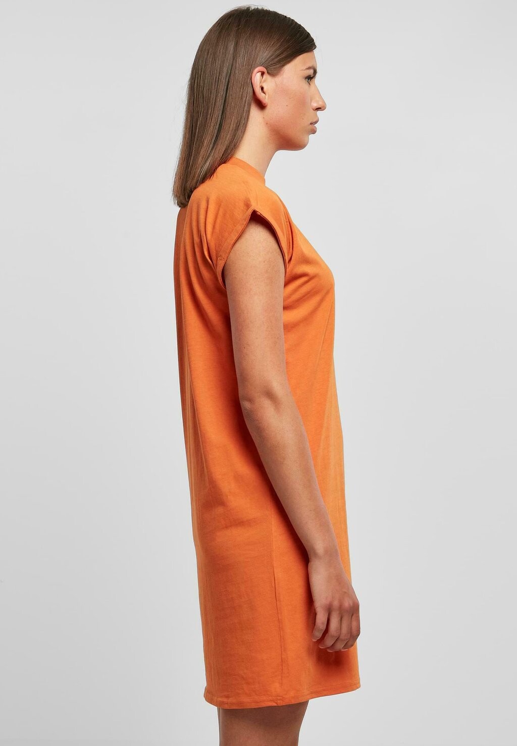 Платье из джерси Turtle Extended Shoulder Urban Classics, винтажный оранжевый
Платье из джерси Turtle Extended Shoulder Urban Classics, винтажный оранжевый