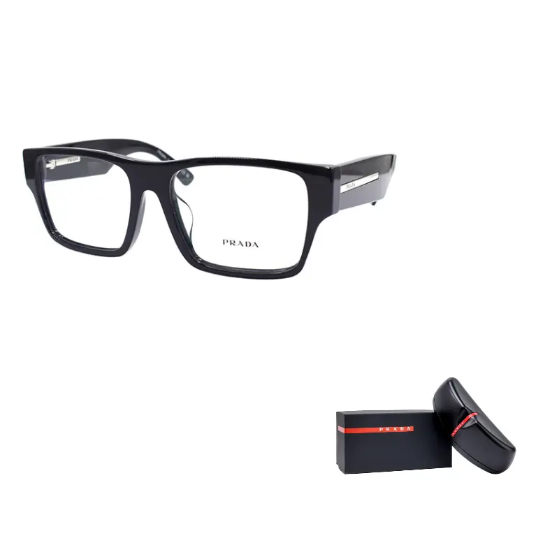 PRADA Прямоугольная оправа для очков мужская, Black