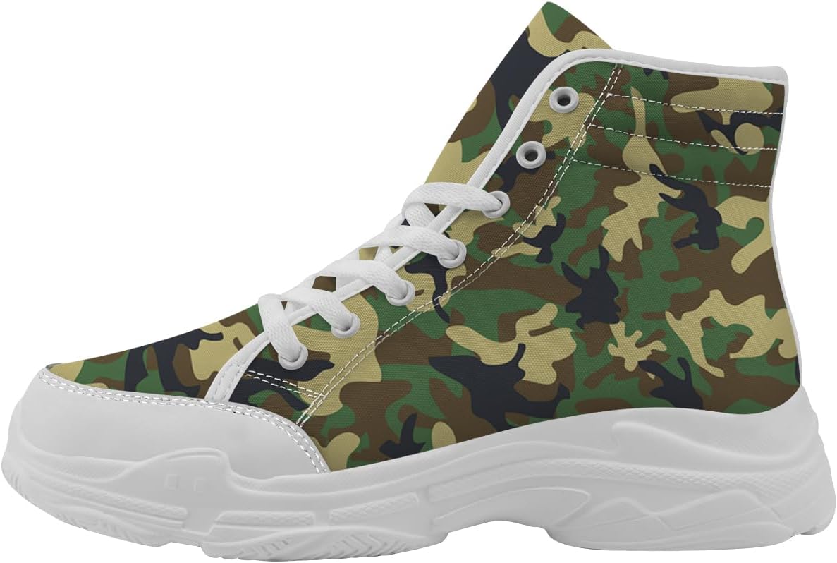 Кроссовки на высокой платформе с камуфляжным принтом для женщин и мужчин, текстильные на шнуровке, подарок для нее и для него Generic, зеленый/коричневый
Кроссовки на высокой платформе с камуфляжным принтом для женщин и мужчин, текстильные на шнуровке, подарок для нее и для него Generic, зеленый/коричневый