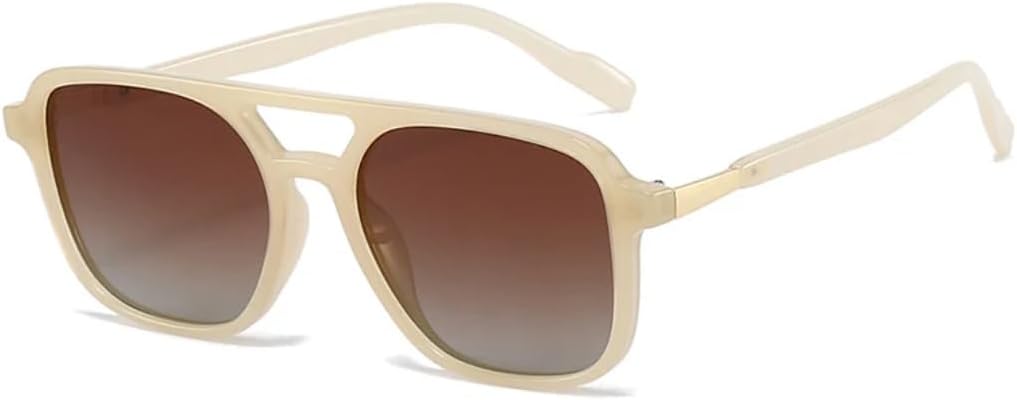 Винтажные мужские солнцезащитные очки с двойной перемычкой, квадратной формы, градиентные линзы, защита от УФ-излучения UV400, модные женские солнцезащитные очки TVTBBVV, Jelly Beige Tea
Винтажные мужские солнцезащитные очки с двойной перемычкой, квадратной формы, градиентные линзы, защита от УФ-излучения UV400, модные женские солнцезащитные очки TVTBBVV, Jelly Beige Tea