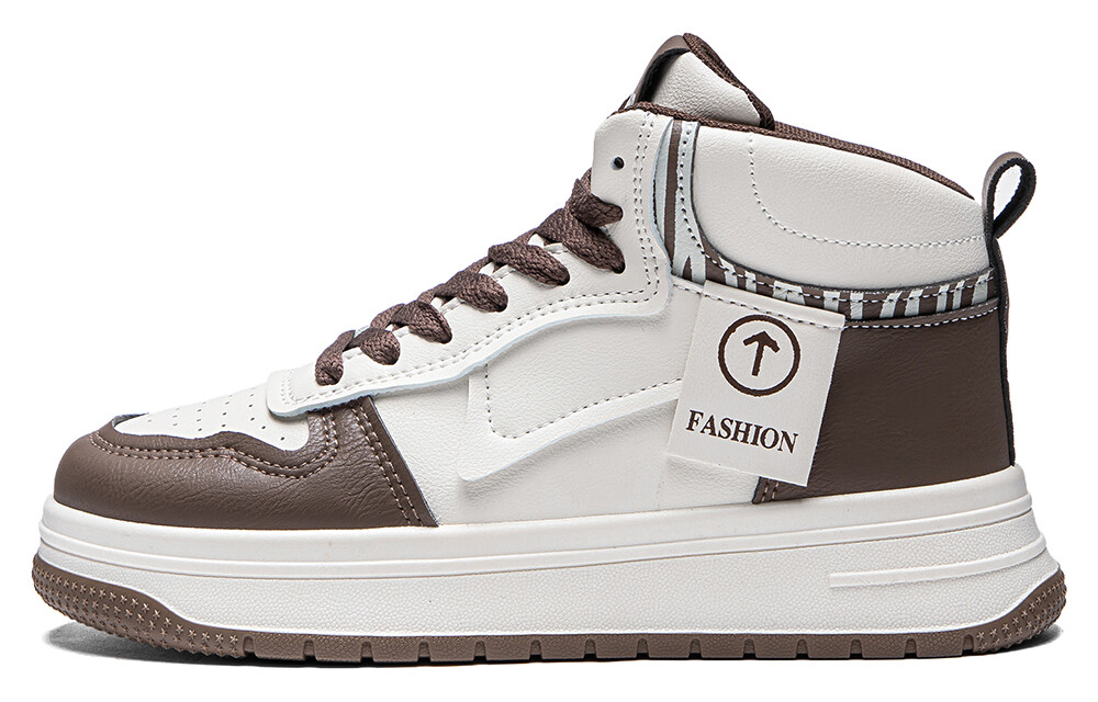 Кеды, скейтборд обувь женская высокая бежевый/коричневый Renben
Кеды, скейтборд обувь женская высокая бежевый/коричневый Renben