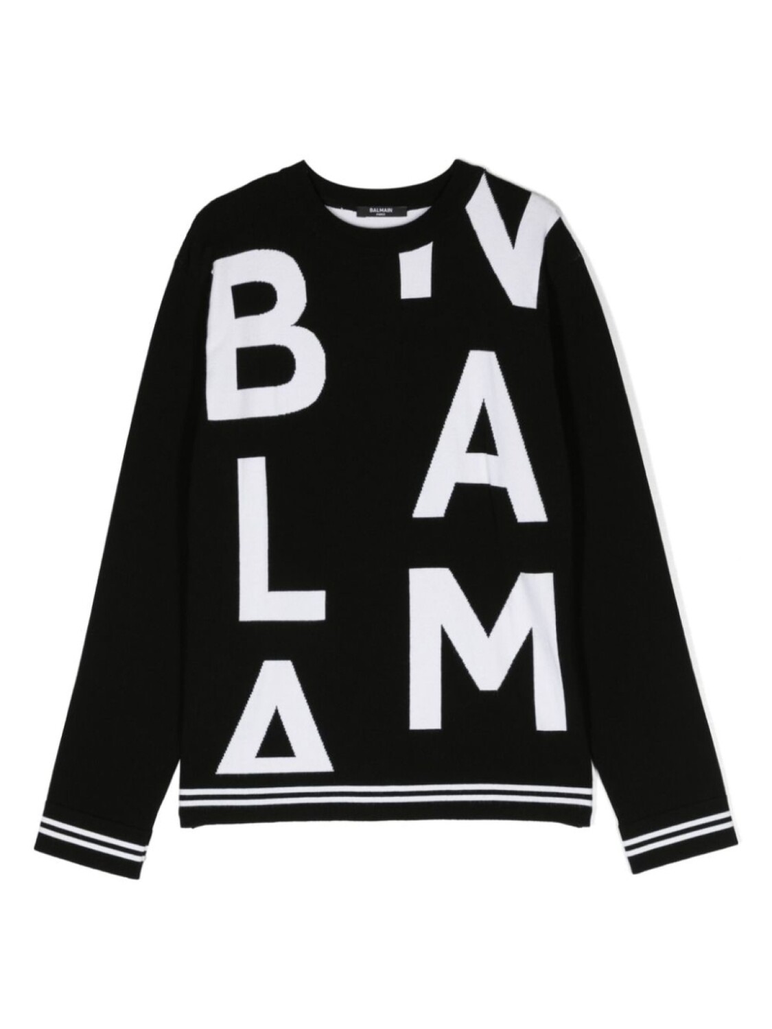 Balmain Kids джемпер с логотипом, черный 
Balmain Kids джемпер с логотипом, черный
