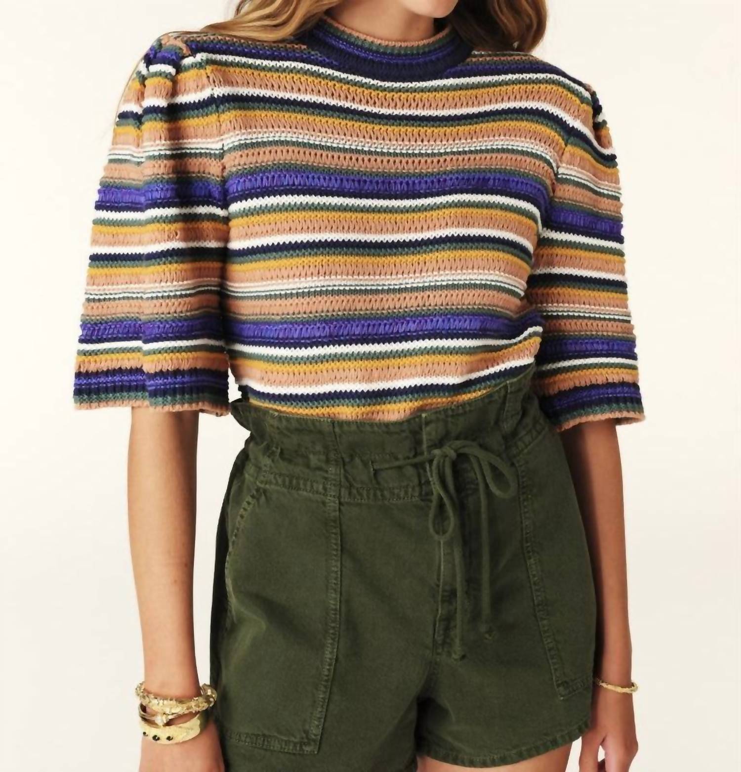 Фарфаела джемпер с коротким рукавом в разноцветной гамме Ba&sh, мультиколор
Фарфаела джемпер с коротким рукавом в разноцветной гамме Ba&sh, мультиколор