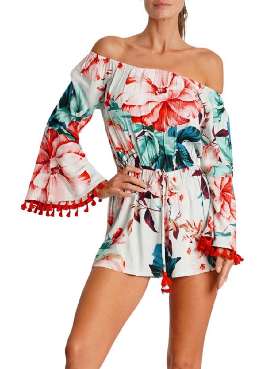 Комбинезон с открытыми плечами и кисточками La Moda Clothing, белый
Комбинезон с открытыми плечами и кисточками La Moda Clothing, белый