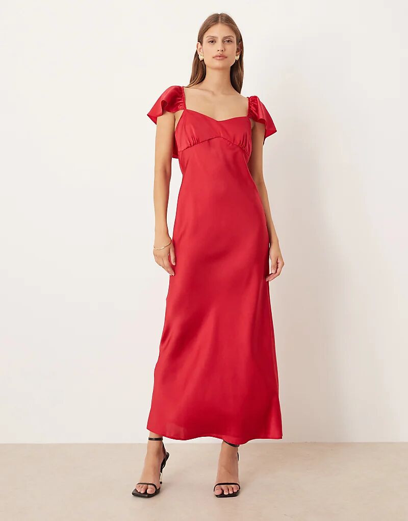 Платье миди из атласа с рукавами-крылышками ASOS DESIGN темно-красного цвета
Платье миди из атласа с рукавами-крылышками ASOS DESIGN темно-красного цвета