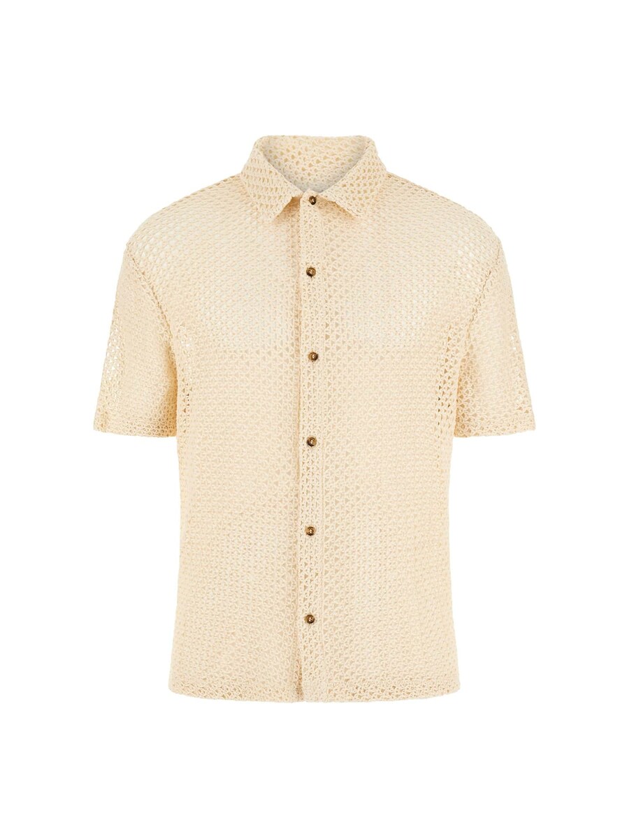 Рубашка обычного кроя на пуговицах GUESS Ajourstrick, кремовый
Рубашка обычного кроя на пуговицах GUESS Ajourstrick, кремовый