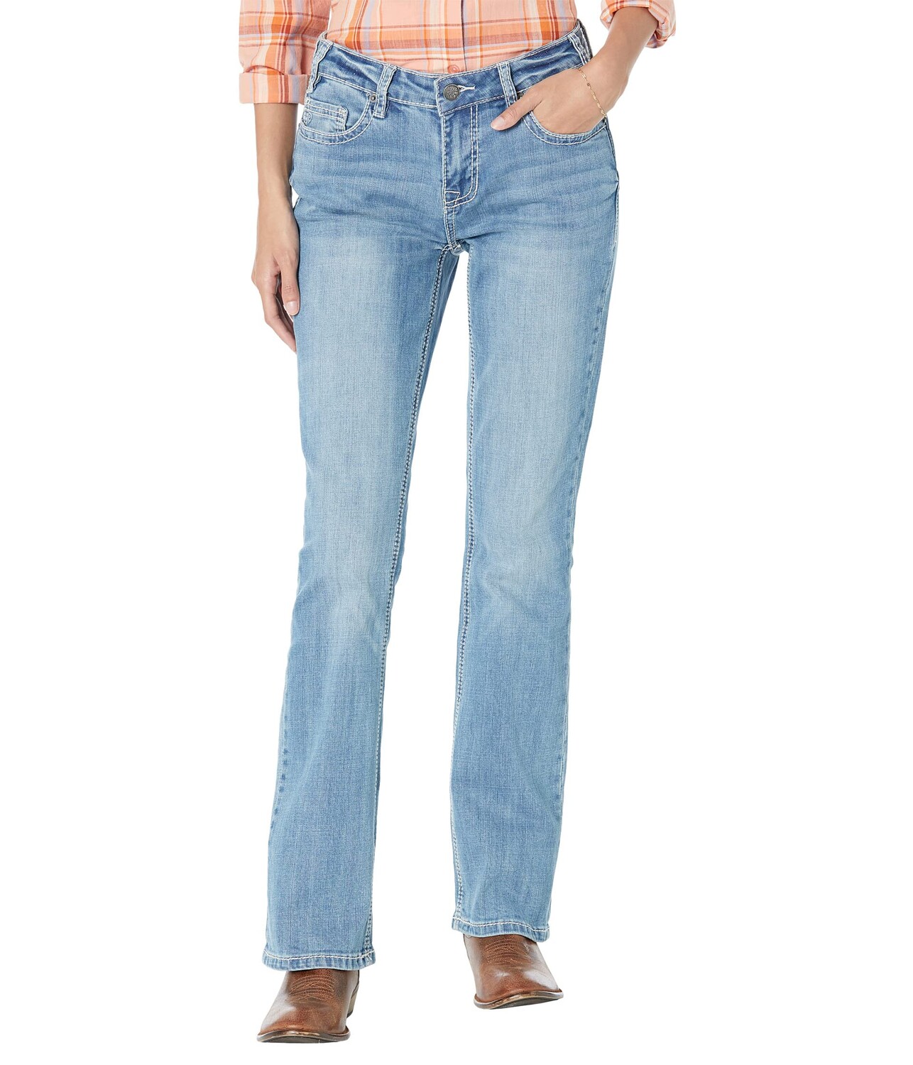 Джинсы Rock and Roll Cowgirl, Riding with Ivory/Khaki Stitch Pocket Bootcut in Light Vintage RRWD4RRZT5
Джинсы Rock and Roll Cowgirl, Riding with Ivory/Khaki Stitch Pocket Bootcut in Light Vintage RRWD4RRZT5