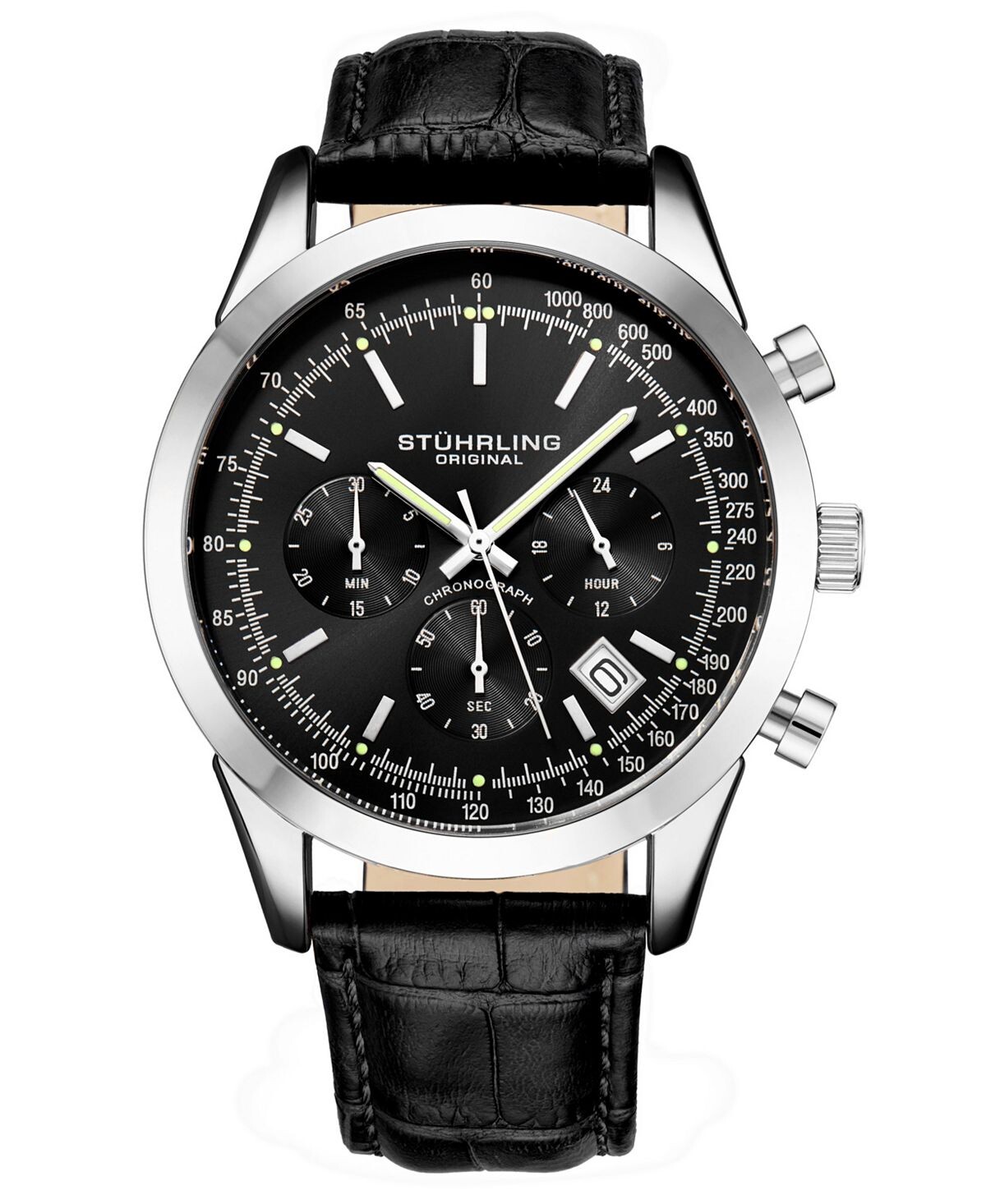 Мужские часы Monaco, черная кожа, черный циферблат, круглые часы 44 мм Stuhrling
Мужские часы Monaco, черная кожа, черный циферблат, круглые часы 44 мм Stuhrling