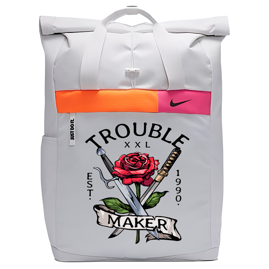 Nike Тканевый рюкзак с принтом унисекс белый, Rose
Nike Тканевый рюкзак с принтом унисекс белый, Rose