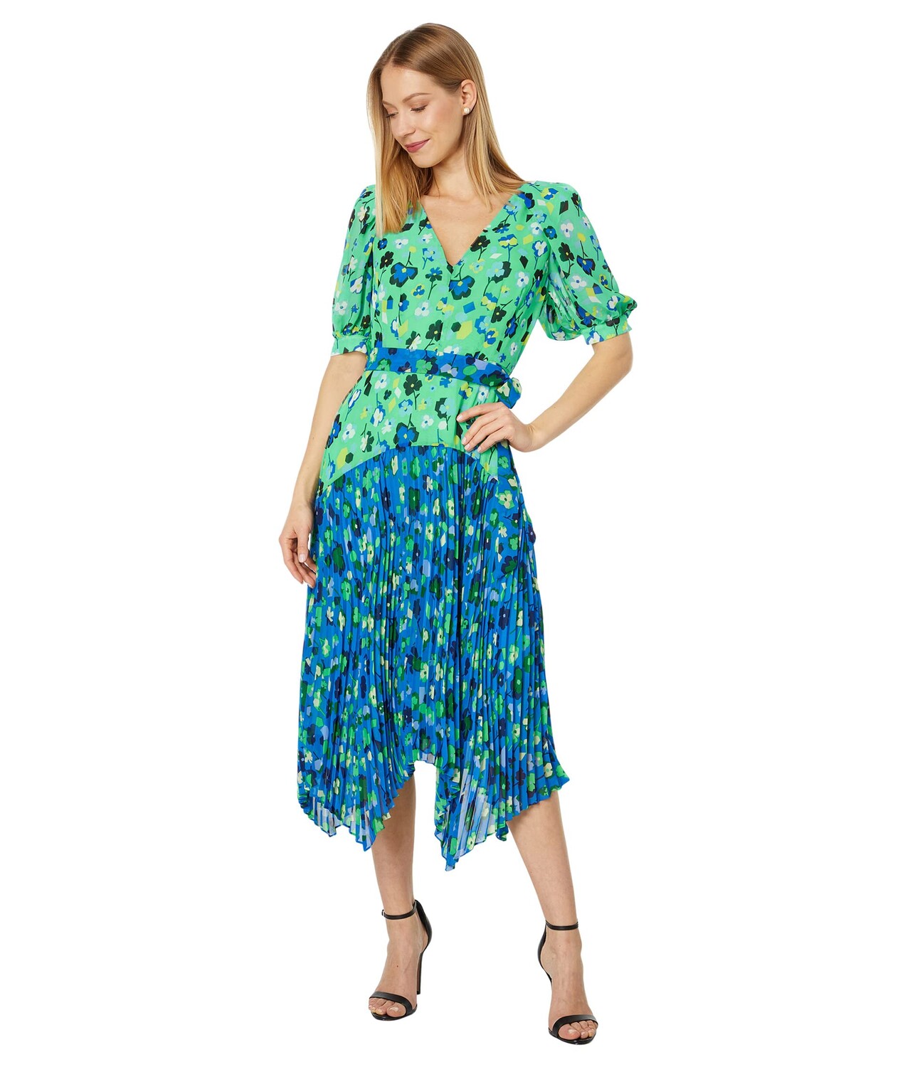 Платье Maggy London, Short Puff Sleeve with Belt At Waist and Pleated High-Low Skirt
Платье Maggy London, Short Puff Sleeve with Belt At Waist and Pleated High-Low Skirt