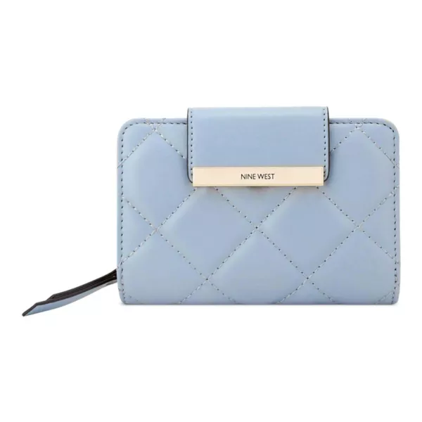 Кожаный стеганый французский кошелек Mirabella Nine West, цвет bluestone
Кожаный стеганый французский кошелек Mirabella Nine West, цвет bluestone
