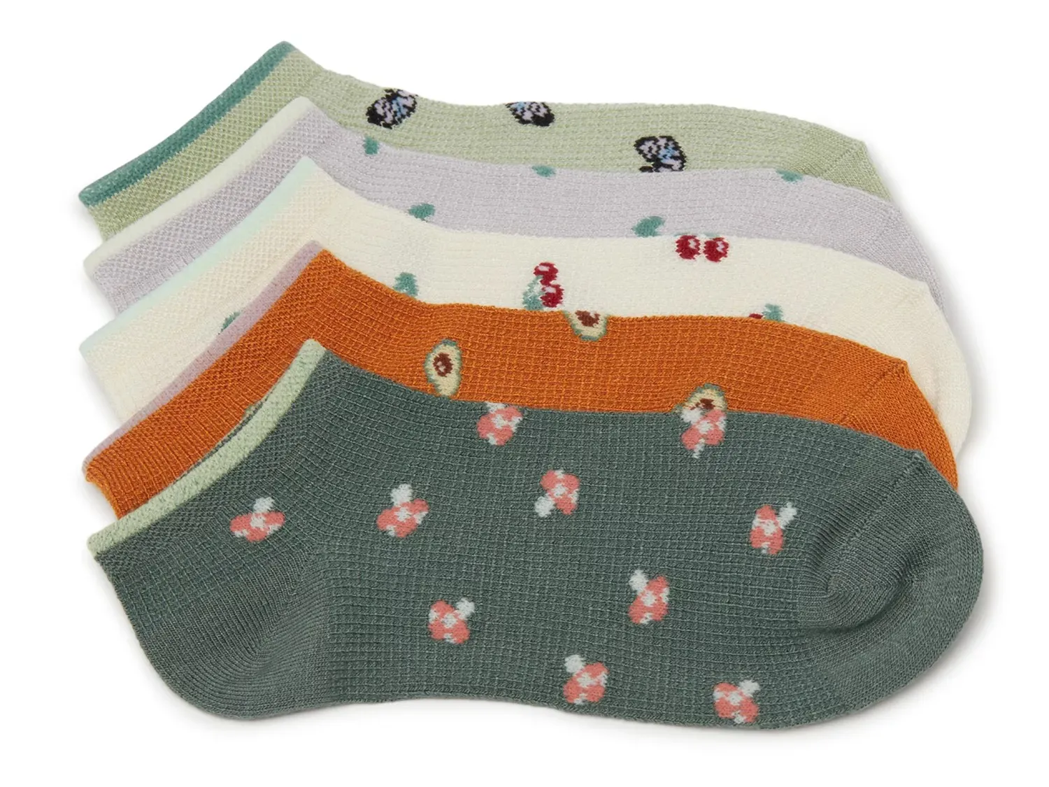 Носки женские вафельные Crown Vintage Novelty No Show Socks - 5 шт. в упаковке, зеленые/янтарные/лавандовые
Носки женские вафельные Crown Vintage Novelty No Show Socks - 5 шт. в упаковке, зеленые/янтарные/лавандовые