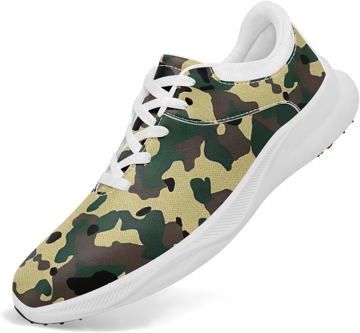Мужские гольф-кроссовки, легкие, с камуфляжным дизайном, нескользящие, дышащие спортивные кроссовки для ходьбы Onegam, белый/зеленый
Мужские гольф-кроссовки, легкие, с камуфляжным дизайном, нескользящие, дышащие спортивные кроссовки для ходьбы Onegam, белый/зеленый