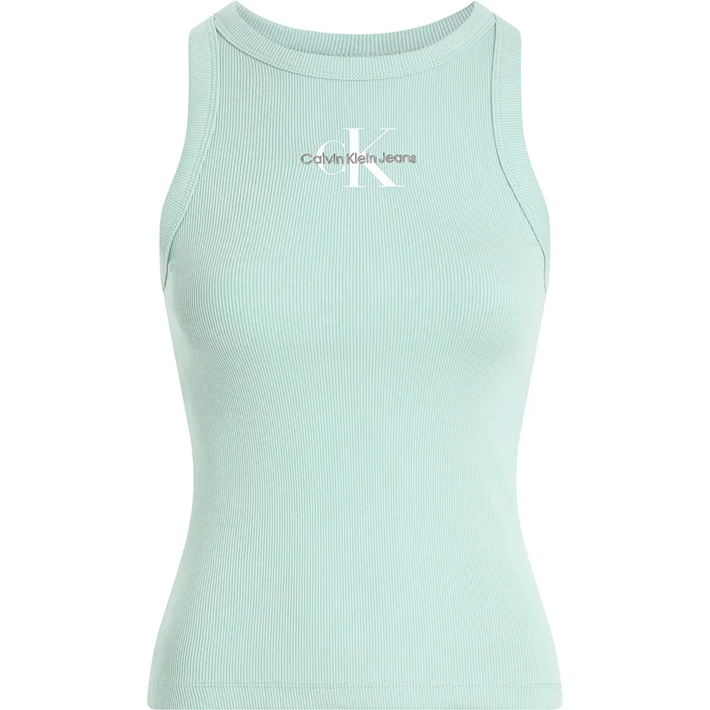 Футболка без рукавов Calvin Klein Jeans Monologo, зеленый 
Футболка без рукавов Calvin Klein Jeans Monologo, зеленый