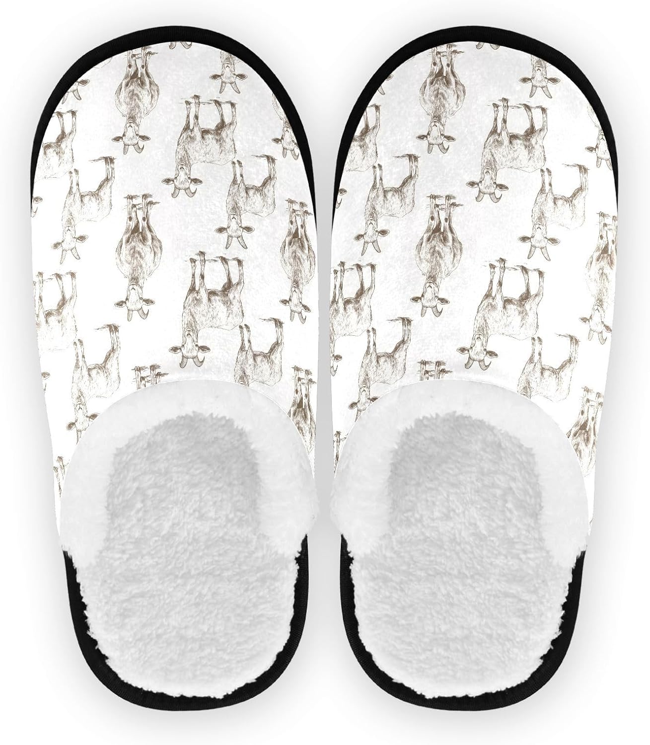 Тапочки JHKKU для женщин и мужчин, пушистые домашние тапочки, теплые, с противоскользящей подошвой, уютные для дома и путешествий, Goat
Тапочки JHKKU для женщин и мужчин, пушистые домашние тапочки, теплые, с противоскользящей подошвой, уютные для дома и путешествий, Goat