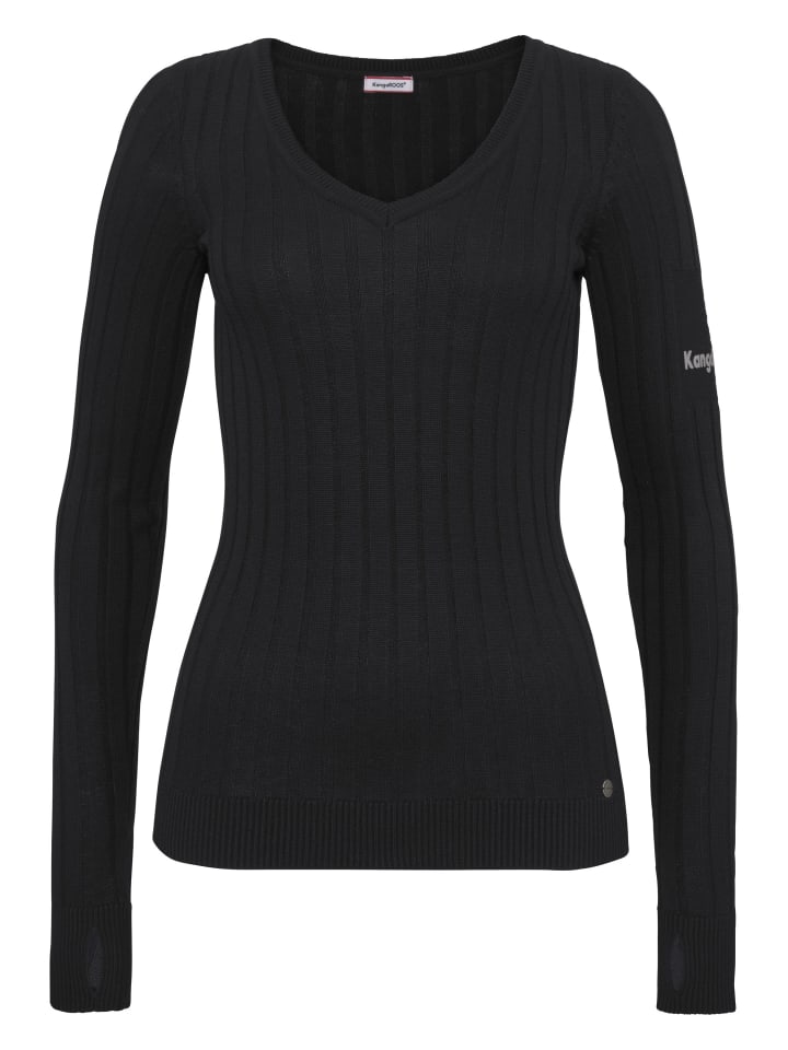 Свитер с V-образным вырезом черного цвета Kangaroos
Свитер с V-образным вырезом черного цвета Kangaroos