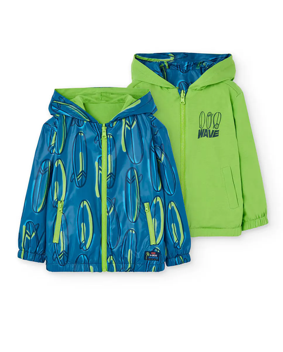 Двусторонняя парка для мальчиков с капюшоном и застежкой-молнией Boboli, синий индиго
Двусторонняя парка для мальчиков с капюшоном и застежкой-молнией Boboli, синий индиго