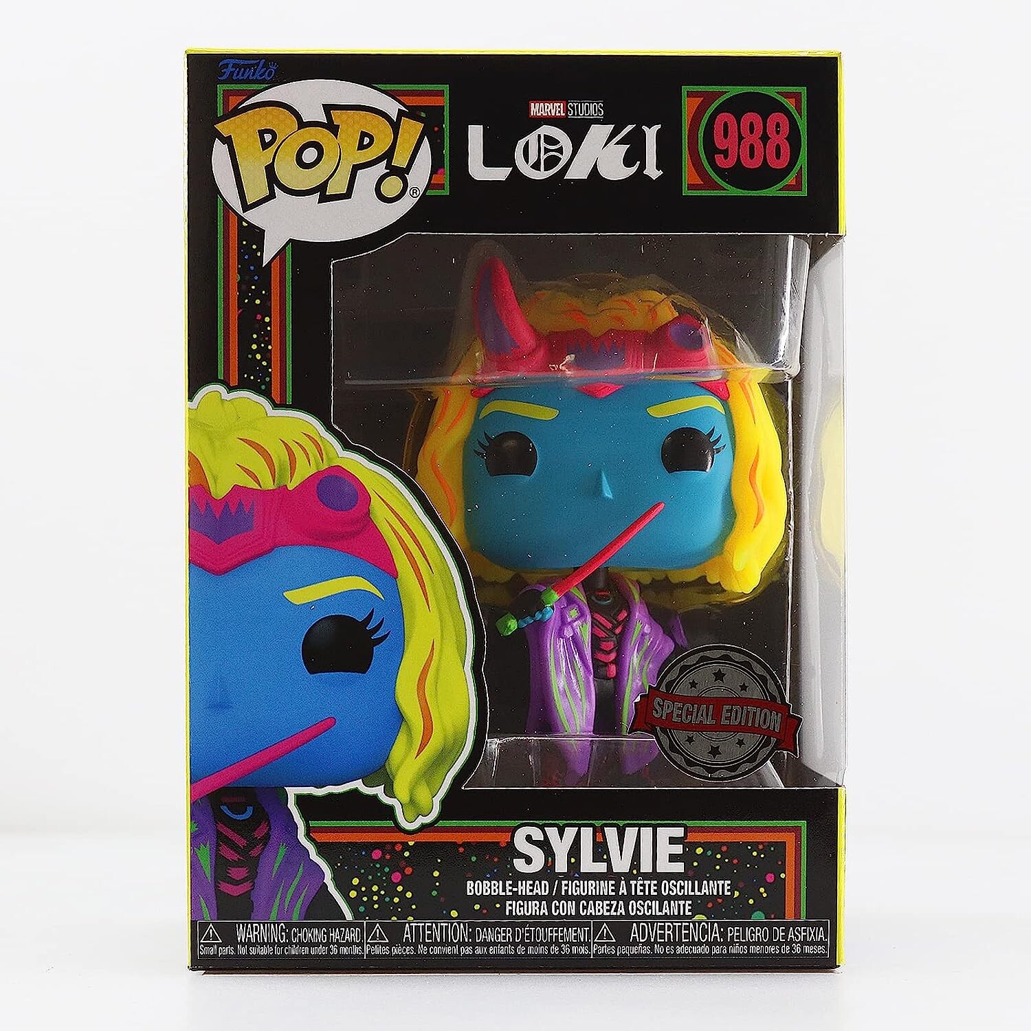 Фигурка Funko Pop! Marvel Black Light Vinyl Figure Collection MCU Glow Toy (Sylvie)
Фигурка Funko Pop! Marvel Black Light Vinyl Figure Collection MCU Glow Toy (Sylvie)