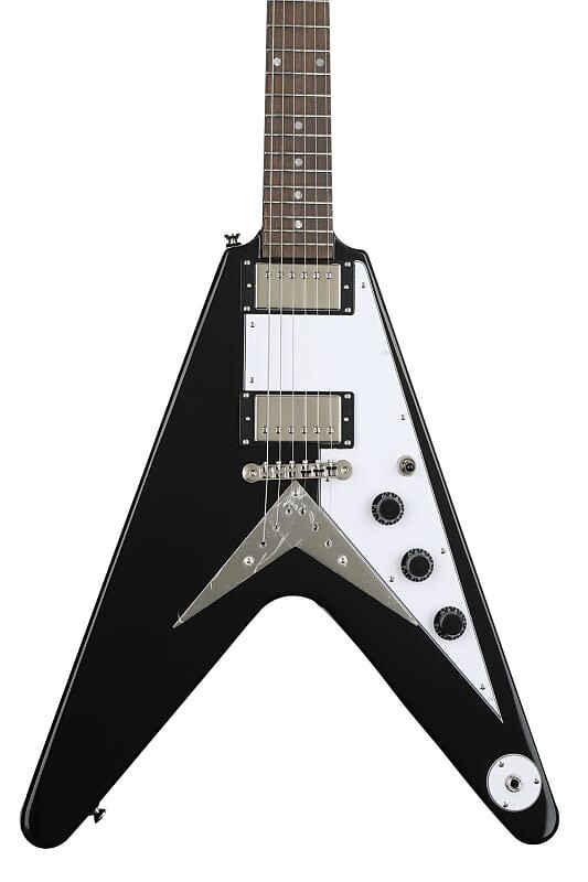 Электрогитара Epiphone Flying V — черное дерево EIFVEBNH1
Электрогитара Epiphone Flying V — черное дерево EIFVEBNH1