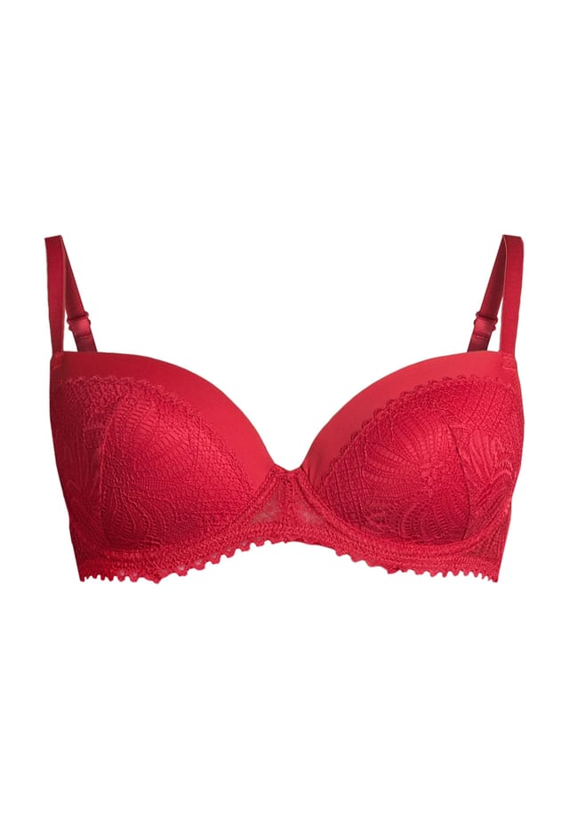 Бюстгальтер на косточках с геометрическим кружевом кружевные детали узкие бретели Manguun, красный
Бюстгальтер на косточках с геометрическим кружевом кружевные детали узкие бретели Manguun, красный
