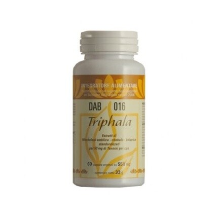 CONCESSIONARIA ITALIA Triphala Dab 016 Добавка для улучшения пищеварения, 60 капсул
CONCESSIONARIA ITALIA Triphala Dab 016 Добавка для улучшения пищеварения, 60 капсул