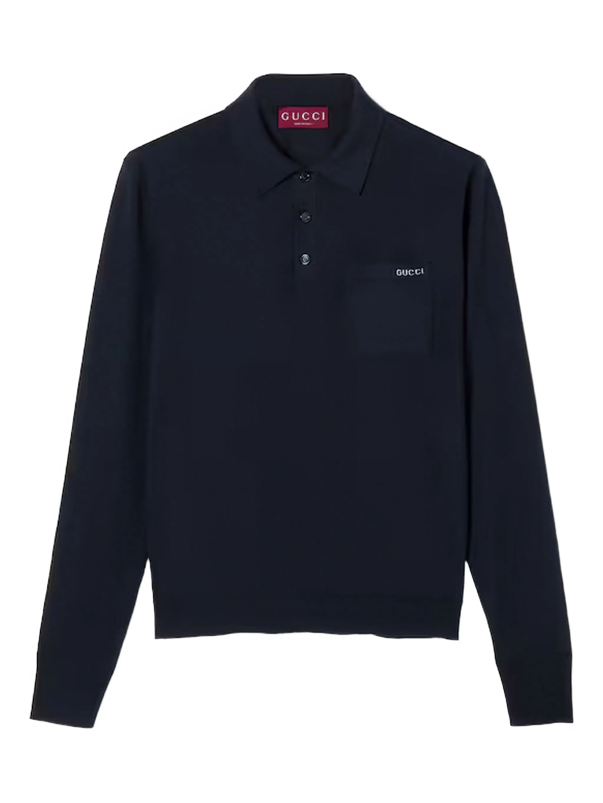 Рубашка поло с длинными рукавами и логотипом Gucci, черный
Рубашка поло с длинными рукавами и логотипом Gucci, черный