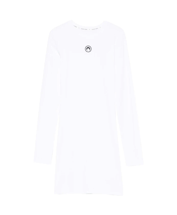 Белое хлопковое платье с длинными рукавами Marine Serre, белый
Белое хлопковое платье с длинными рукавами Marine Serre, белый