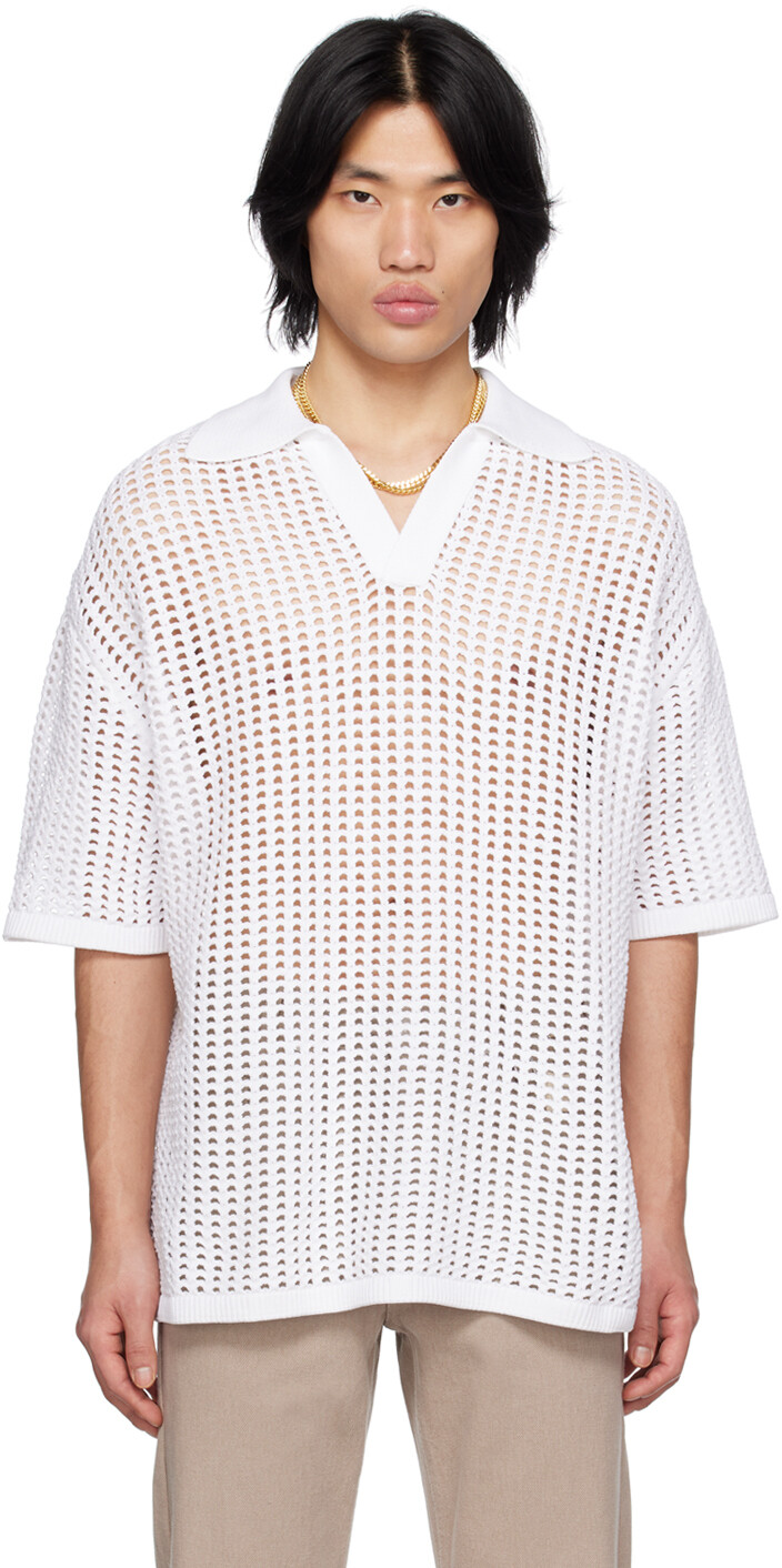 Белая футболка-поло с приспущенными плечами Wooyoungmi, Белый, Белая футболка-поло с приспущенными плечами Wooyoungmi
Белая футболка-поло с приспущенными плечами Wooyoungmi, Белый, Белая футболка-поло с приспущенными плечами Wooyoungmi