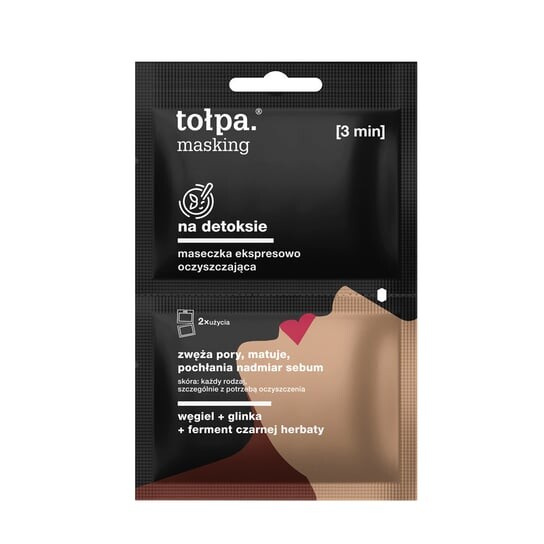 Экспресс-очищающая маска, 2x5 мл Tołpa, Masking
Экспресс-очищающая маска, 2x5 мл Tołpa, Masking