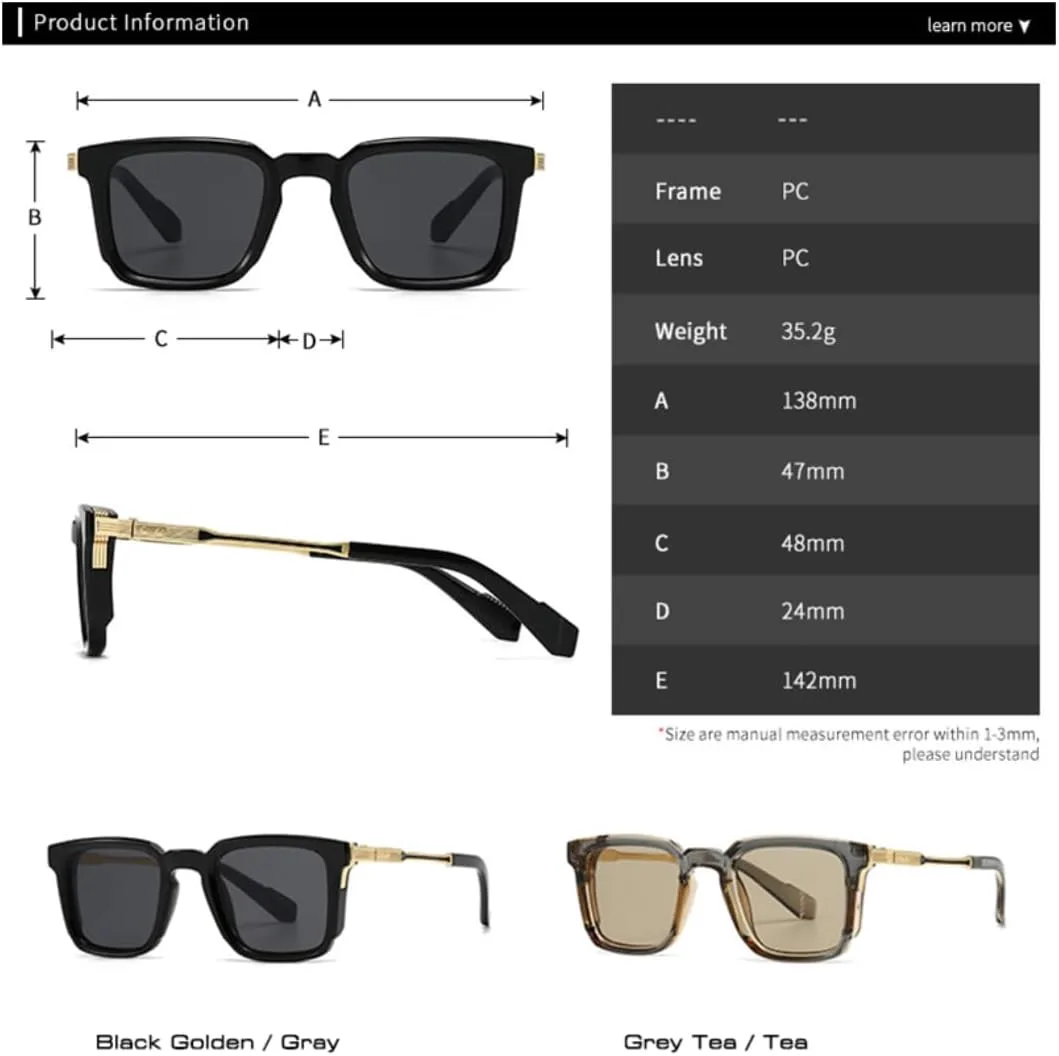 Солнцезащитные очки для женщин и мужчин, роскошные, в стиле ретро, с заклепками, градиентным покрытием, защита от УФ-излучения UV400 UATXTAU, Grey Tea Tea
Солнцезащитные очки для женщин и мужчин, роскошные, в стиле ретро, с заклепками, градиентным покрытием, защита от УФ-излучения UV400 UATXTAU, Grey Tea Tea