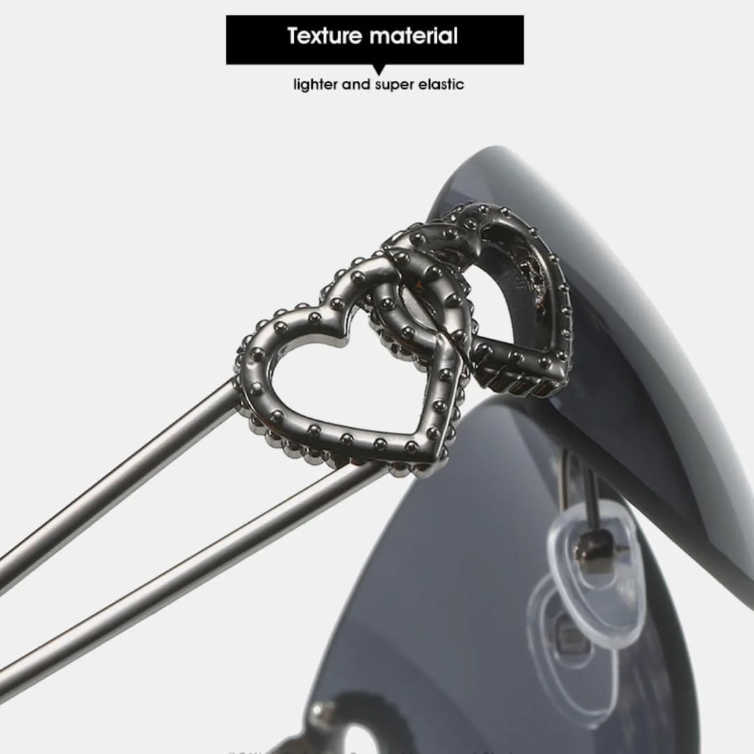 Винтажные панк-солнцезащитные очки без оправы с двойным сердцем для женщин и мужчин, модные, в стиле «кошачий глаз», роскошные (оранжевые) TVTBBVV, Orange
Винтажные панк-солнцезащитные очки без оправы с двойным сердцем для женщин и мужчин, модные, в стиле «кошачий глаз», роскошные (оранжевые) TVTBBVV, Orange