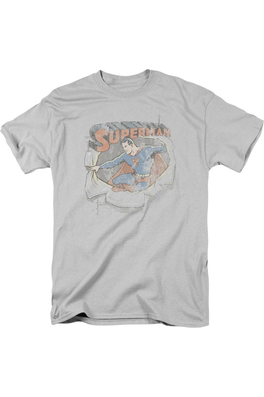 Футболка с коротким рукавом для взрослых DC Comics Ripping Steel Gildan, серебряный 
Футболка с коротким рукавом для взрослых DC Comics Ripping Steel Gildan, серебряный