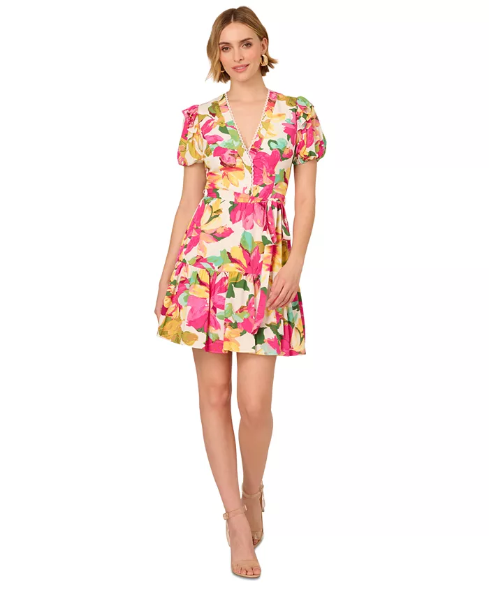 Женское платье с цветочным принтом и пышными рукавами от Adrianna Papell, мультиколор
Женское платье с цветочным принтом и пышными рукавами от Adrianna Papell, мультиколор