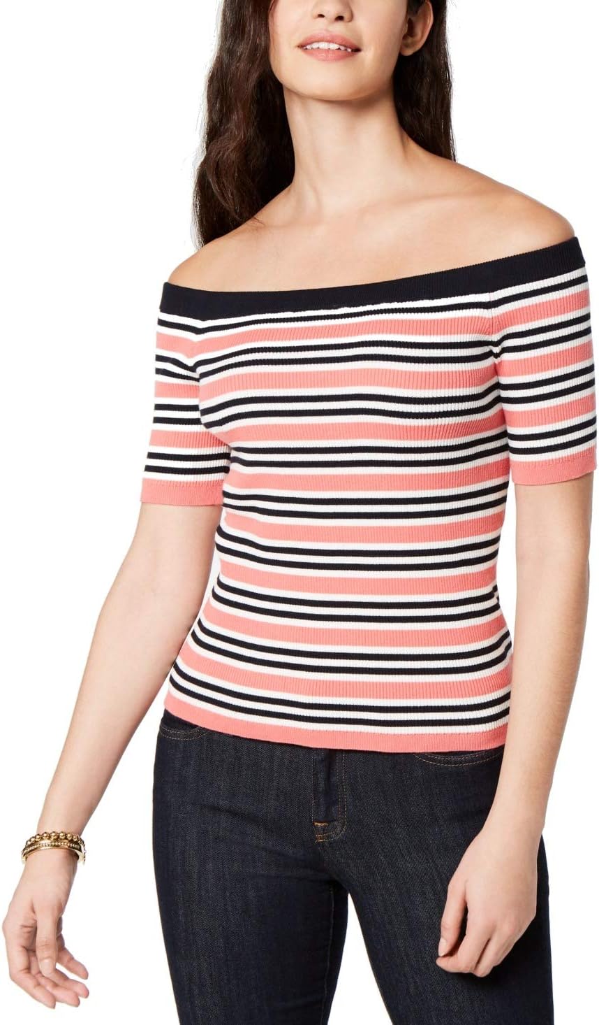 Хлопковый ребристый свитер Tommy Hilfiger с открытыми плечами, Pink
Хлопковый ребристый свитер Tommy Hilfiger с открытыми плечами, Pink