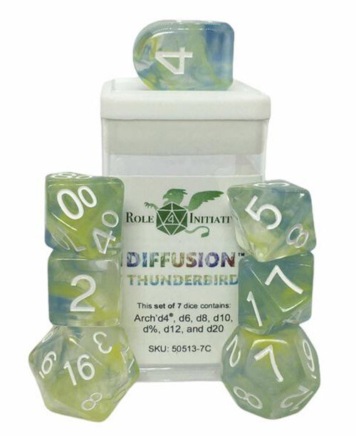 Аксессуары Role 4 Initiative R4I Dice w/ Arch'd4: Diffusion - Thunderbird w/ White (7)
Аксессуары Role 4 Initiative R4I Dice w/ Arch'd4: Diffusion - Thunderbird w/ White (7)