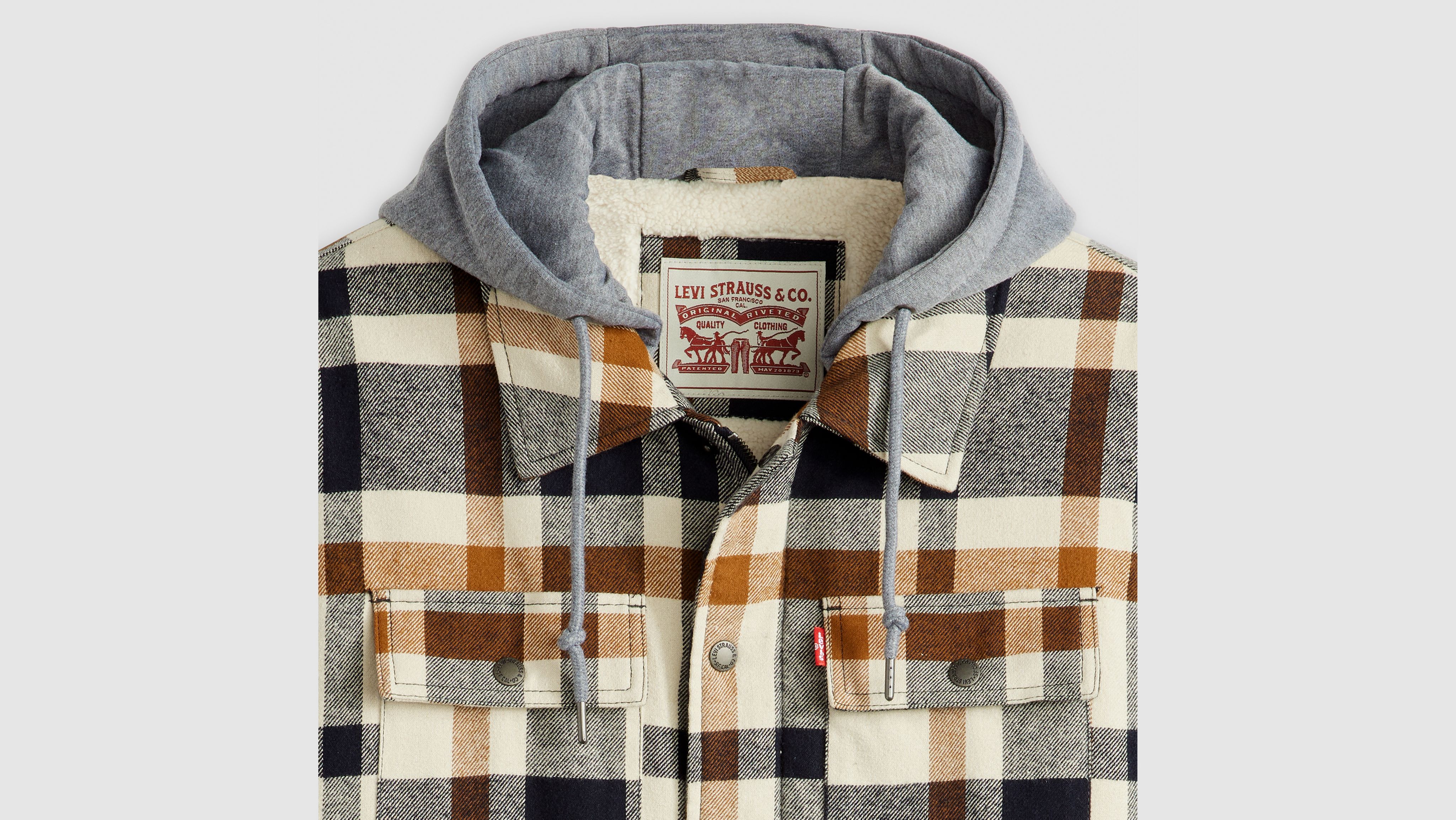 Куртка из хлопковой клетчатой ткани с подкладкой из шерпы Levi's, цвет Navy Joshua Plaid - Multi-Color
Куртка из хлопковой клетчатой ткани с подкладкой из шерпы Levi's, цвет Navy Joshua Plaid - Multi-Color